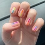 stripe on clear neon