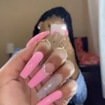 barbie pink acrylic