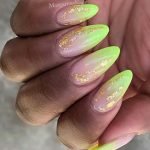 green metallic ombre