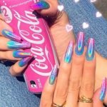 iridescent ombre colors long