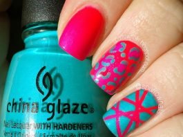 turquoise pink design bright